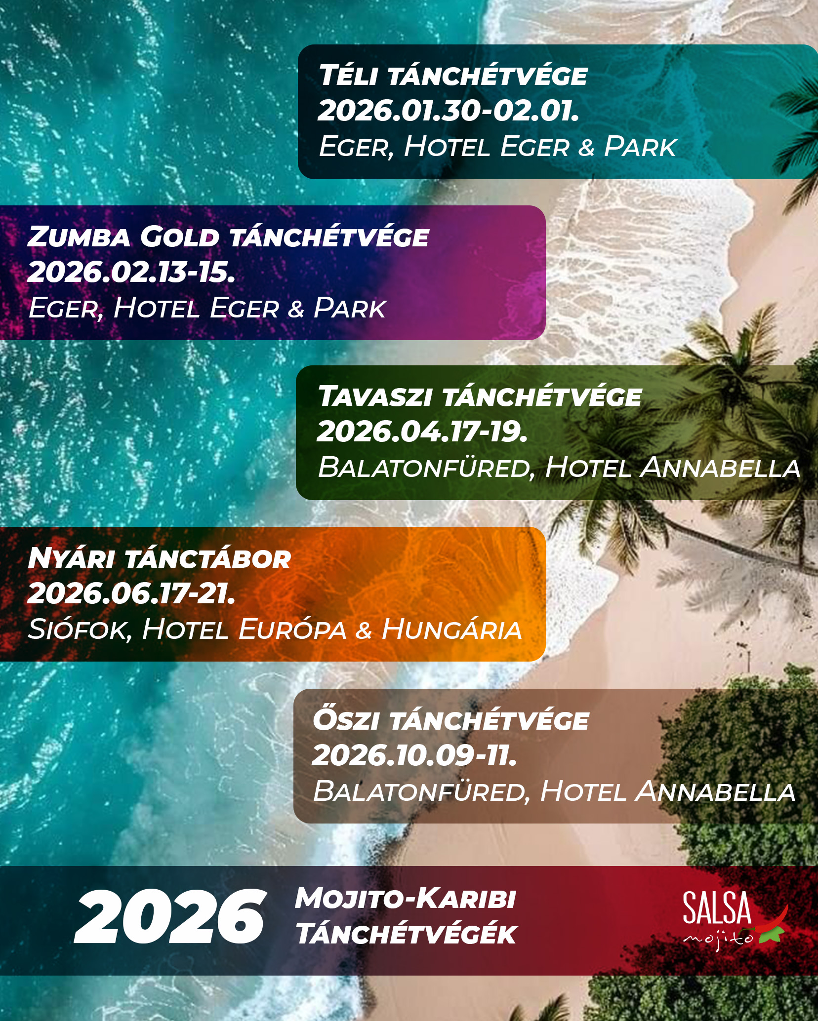 Eseménynaptár 2026 mojito